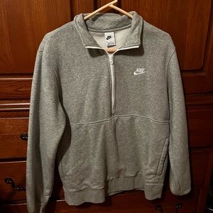 Grey Nike Quarter Zip Up